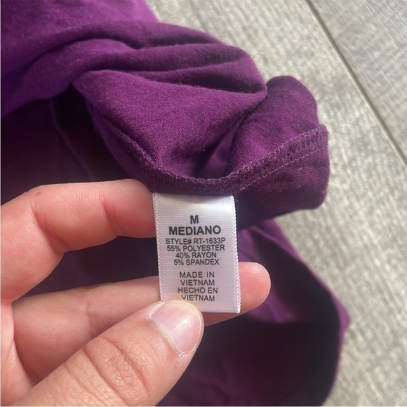 Nordstrom Size Medium Purple Bohemian Style Tunic Top - Picture 6 of 7